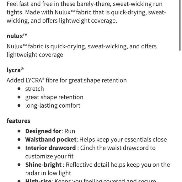 Lululemon Fast & Free 7/8 Tight II *Nulux 25"
Sunrise Silhouette Multi - Picture 6 of 12